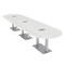 Skutchi Designs 45 in W, 165.75 in L, 29 in H, Engineered Wood Top, White HAR-RAC-46x168-DOU-ELEC-WHCYPRESS - alternate 1